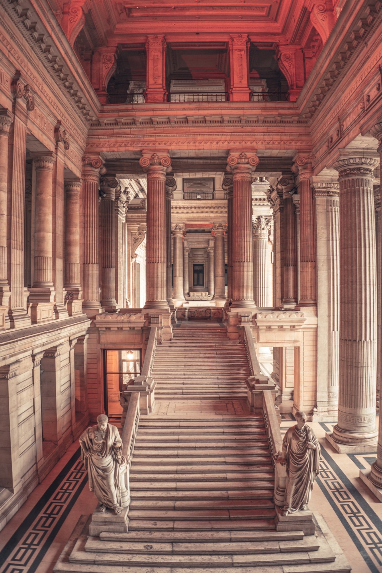 Grand staircase of the Palais de Justice, Brussels